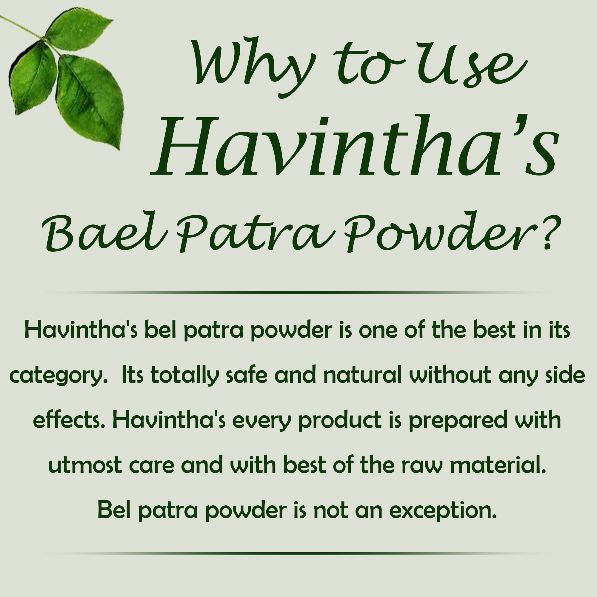 Havintha Natural Bilva Bael Patra/Leaf Powder - 227 gms - Organic ...