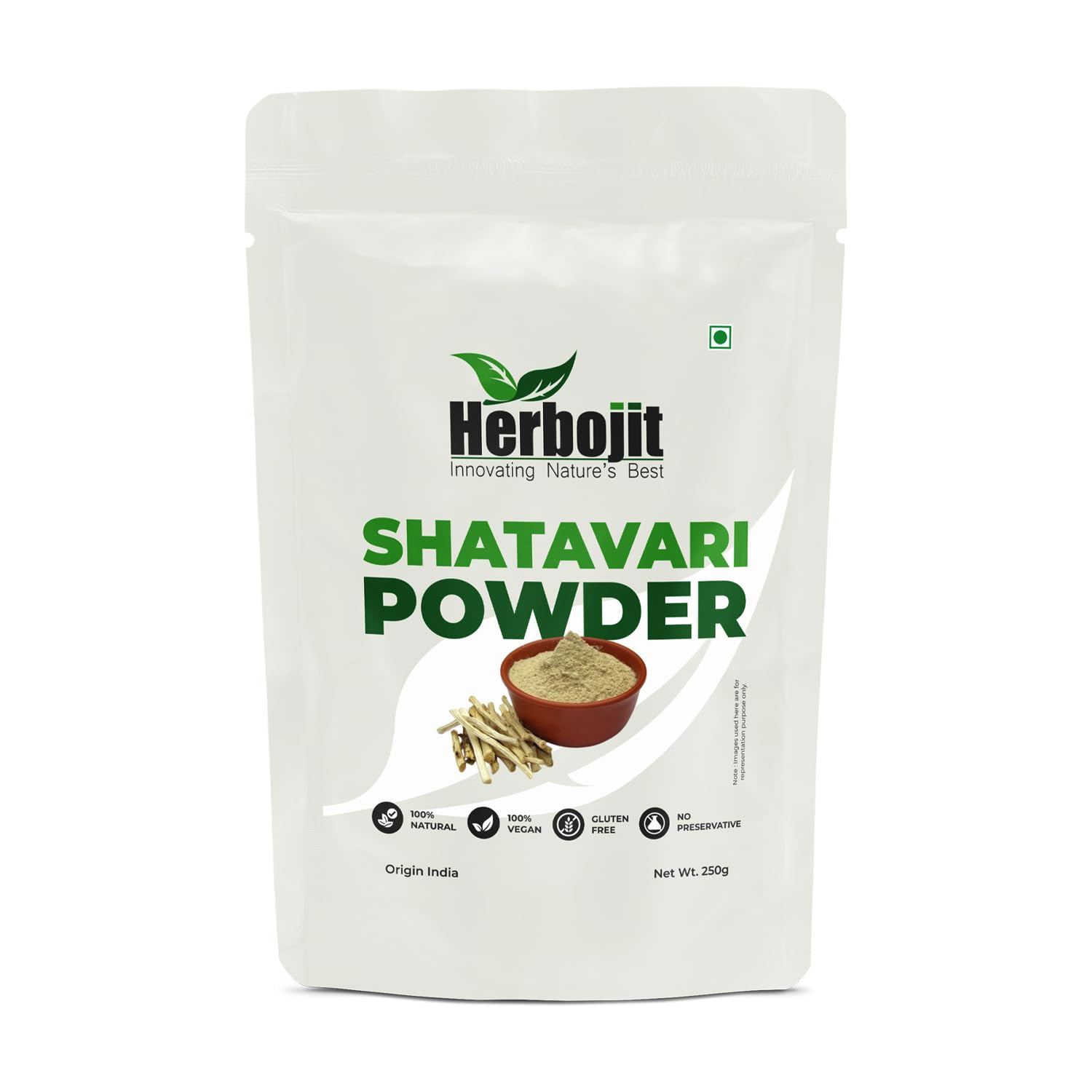 Herbojit Shatavari Powder 250 Gms | 100% Natural | Vegan & Gluten-free | No Preservatives | Premium Ayurvedic Herb