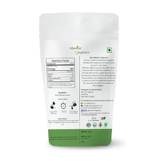 ManHar Organics - Moringa Leaves - 100 gms
