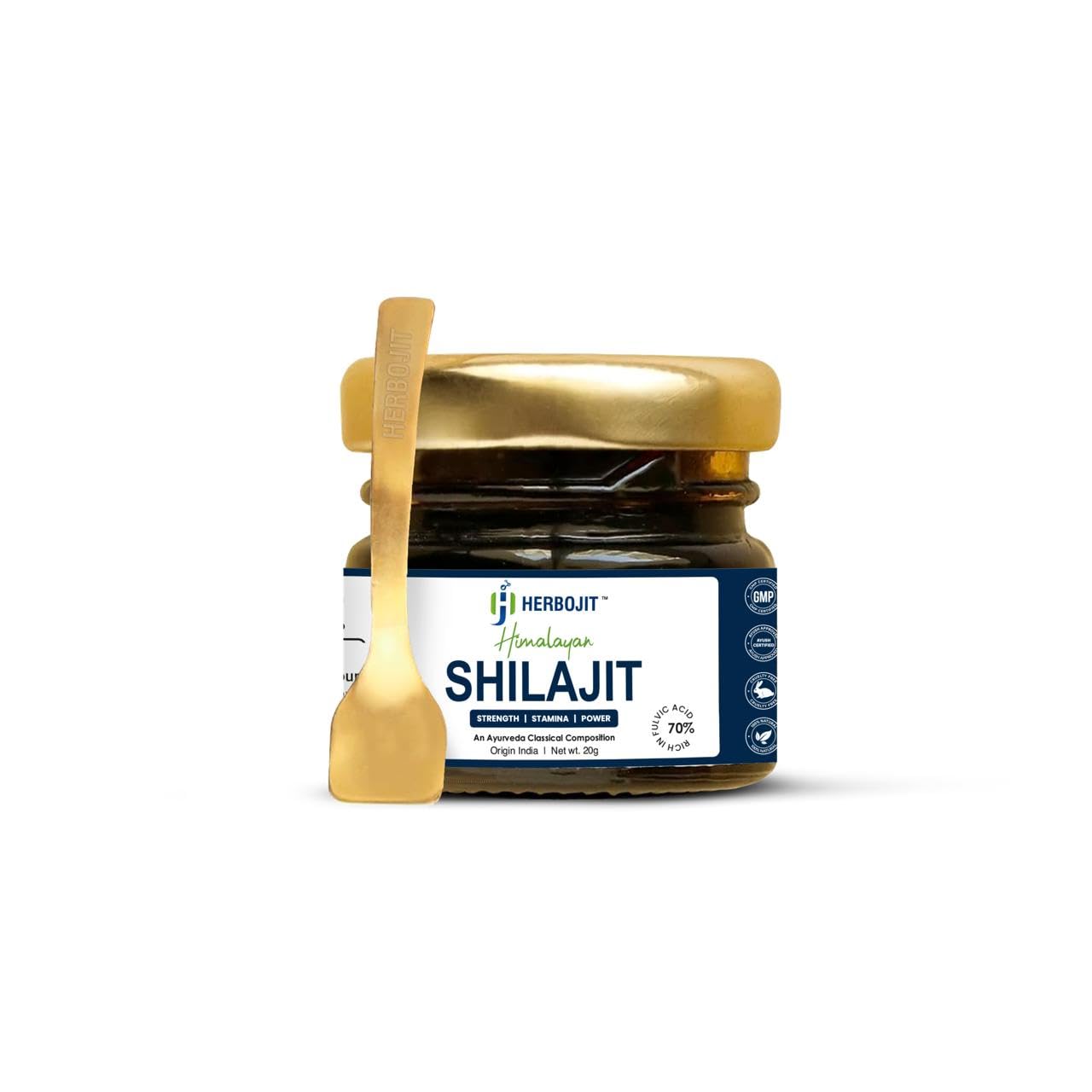 Herbojit Himalayan Shilajit Resin 20 Gms | Shilajit Extract | Pure & Natural | Boost Energy, Endurance, Stamina & Immunity