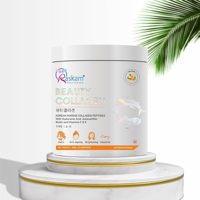 Raskam Beauty Collagen Powder - Orange - 250 gms
