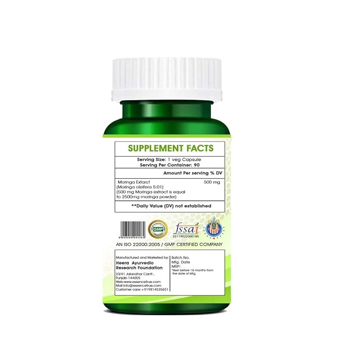 True Essence Research Foundation Moringa Oliferia Leaf Extract - 90 caps