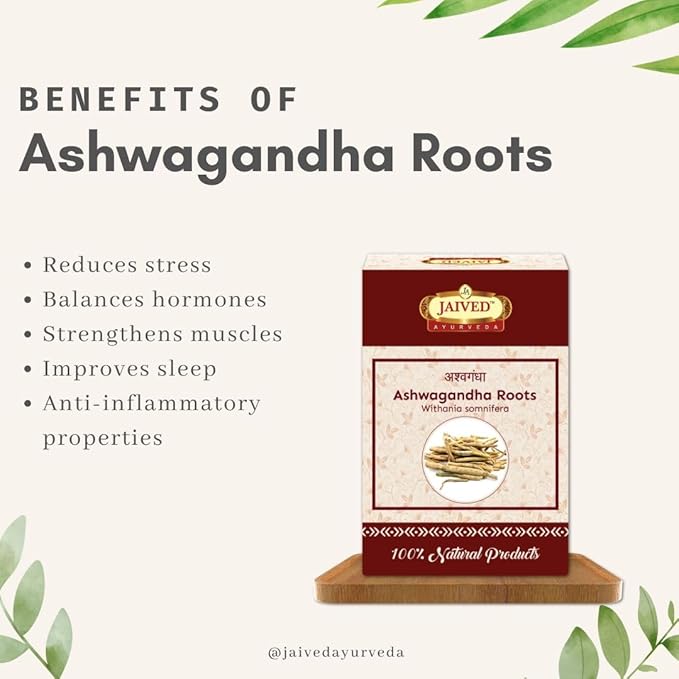 Jaived Ayurveda Ashwagandha Withania Somnifera Jaived Herb - 100 Grams