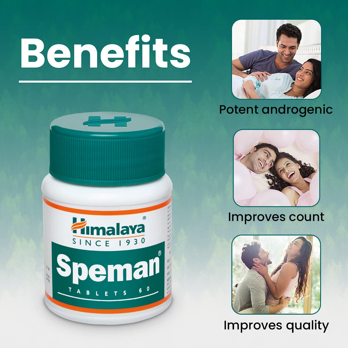 Himalaya Speman Tablets - 60 Tablets - Organic Wellnesses