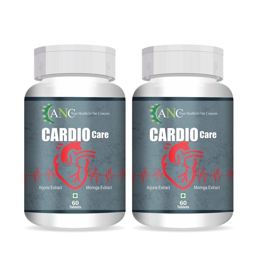ANC Herbal Cardio Care Capsules - 60 caps - Pack of 2 - Organic Wellnesses
