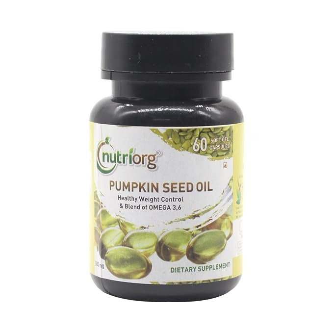 Nutriorg Pumpkin Seed Oil Soft Gel Capsules Bottle - 60 Cap
