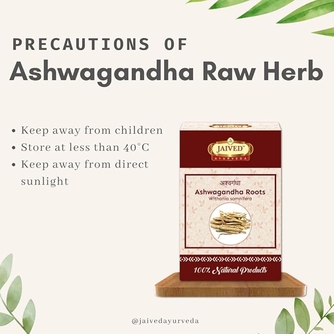 Jaived Ayurveda Ashwagandha Withania Somnifera Jaived Herb - 100 Grams