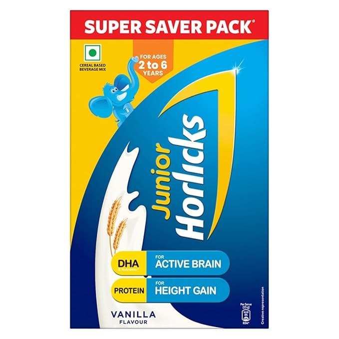 Junior Horlicks Nutrition Drink Vanilla For Toddlers & Young Kids (2-6 Years) - 1000 gms