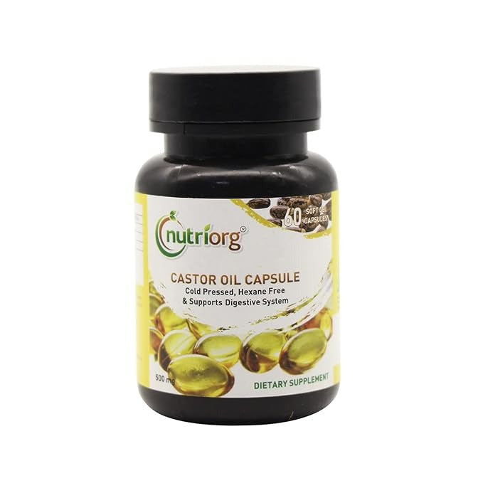 Nutriorg Castor Oil Softgels Bottle - 60 Capsules