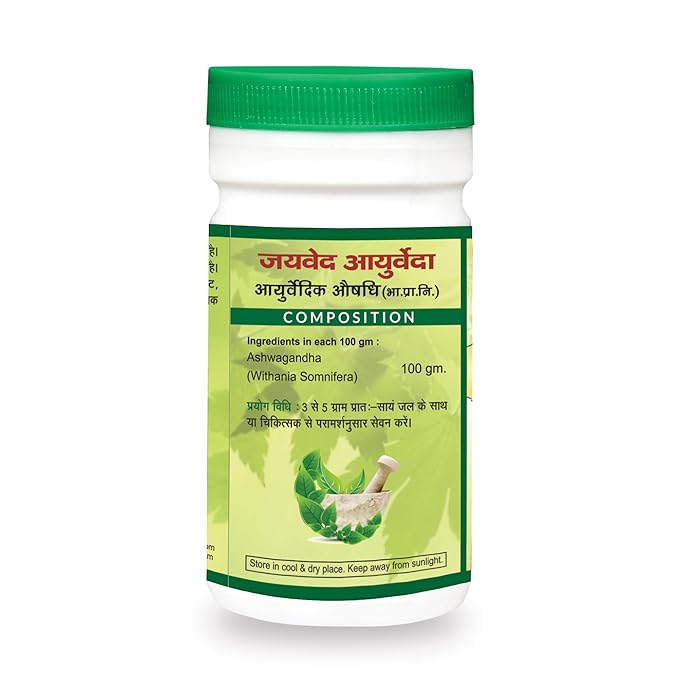 Jaived Ayurveda Ashwagandha Churna | Boosts Immunity, Relieves Stress | 100 Gms | Pack of 3