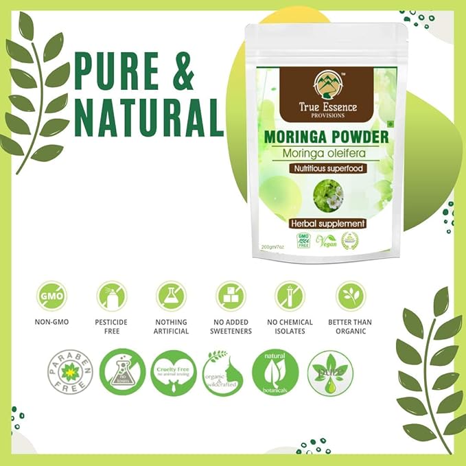 True Essence Research Foundation Natural Moringa Powder - 120 gms Each (Pack of 2)