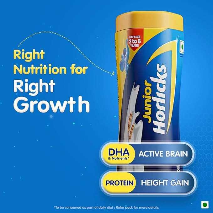 Junior Horlicks Nutrition Drink Vanilla For Toddlers & Young Kids (2-6 Years) - 1000 gms
