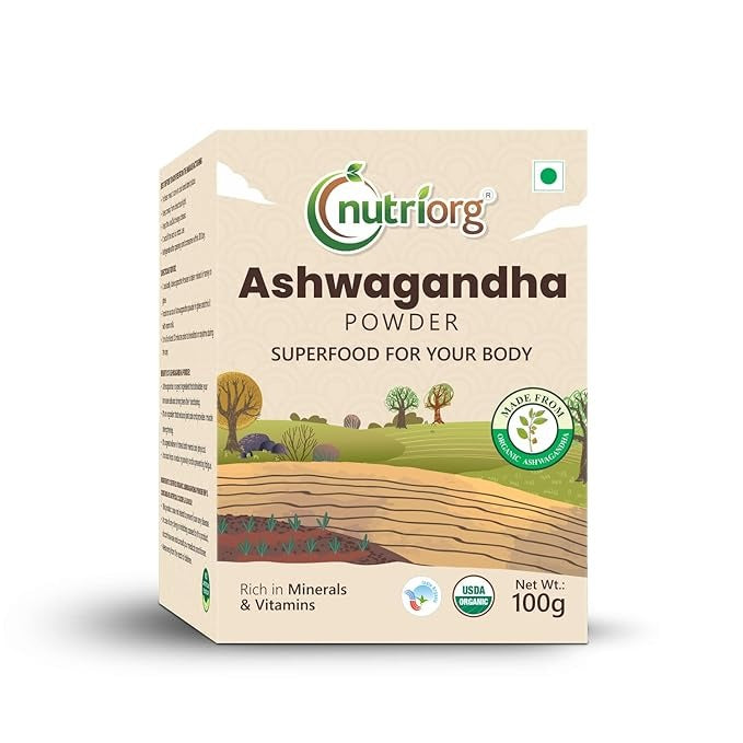 Nutriorg Organic Ashwagandha Root Powder - 100 gms