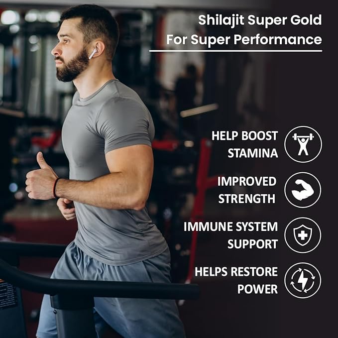 Prasatti Herbal Organic Ayurvedic Himalayan Shilajit Original 24 Carat Gold Capsules for Men | 60 Veg Caps