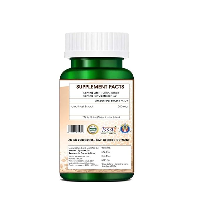 True Essence Research Foundation Safed Musli Extract - 60 caps