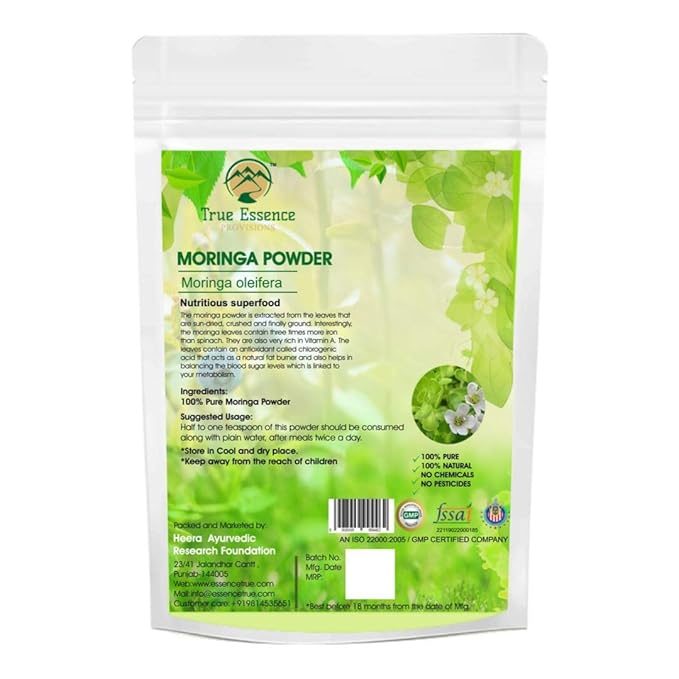 True Essence Research Foundation Natural Moringa Powder - 120 gms Each (Pack of 2)