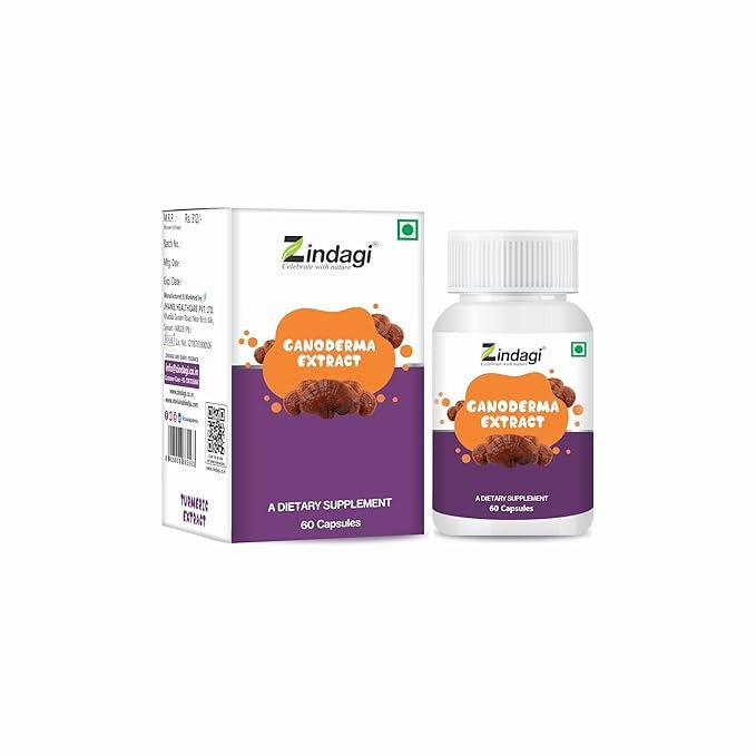 Zindagi Ganoderma Pure Extract Capsules - 60 Cap - Organic Wellnesses