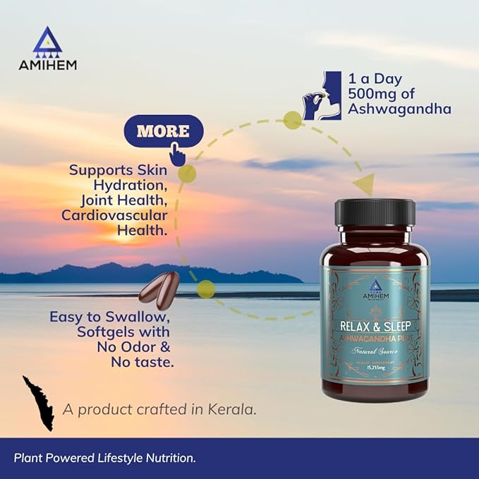 Amihem Ashwagandha - 30 Softgels (Pack of 3)