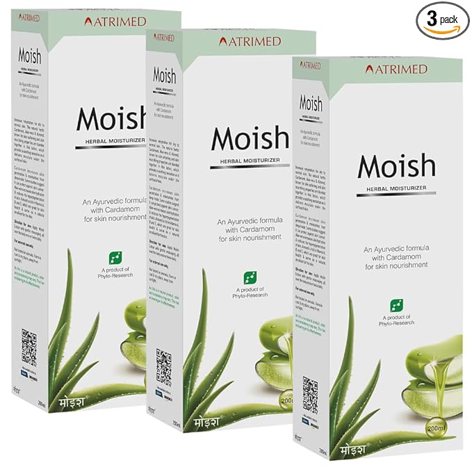 Atrimed Moish Herbal Moisturizer - 600ml - Pack of 3 - Organic Wellnesses