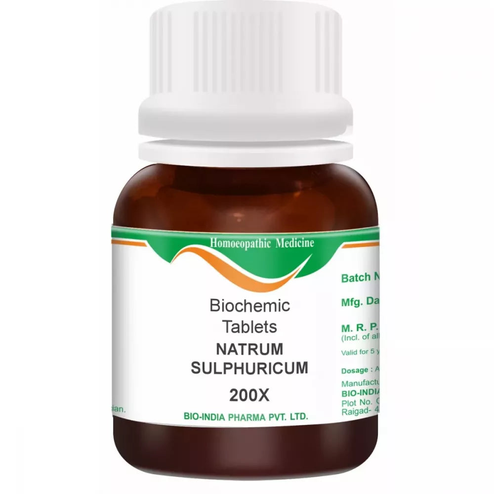 Bio India Natrum Sulphuricum Biochemic Tablet - Organic Wellnesses