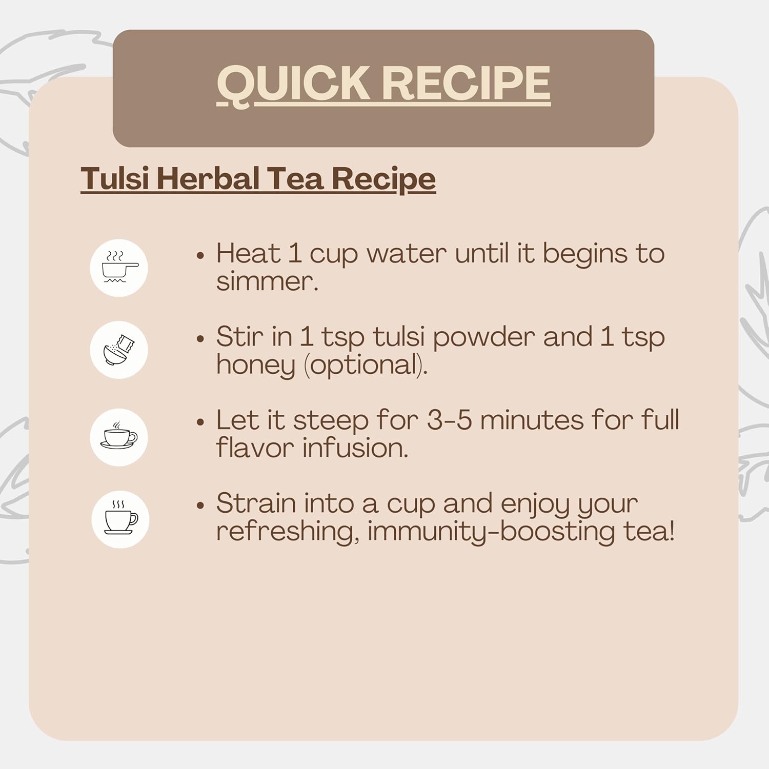Herbojit Tulsi Leaves Powder 250 Gms | 100% Natural & Vegan | Gluten-free | No Preservatives | Immune Booster