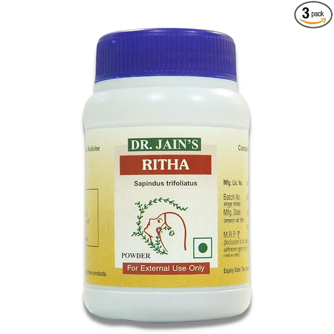 Dr.Jain's Ritha Powder - 45grams - Pack of 3 - Organic Wellnesses