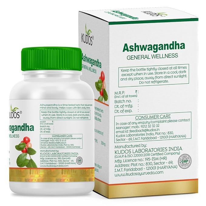 Kudos Ashwagandha Tablets - 60 Tablets