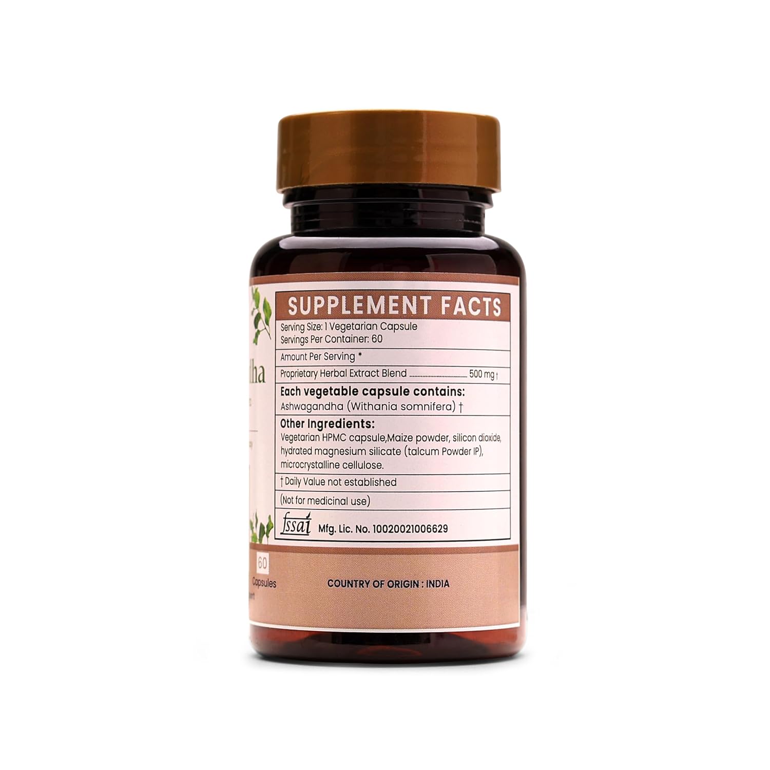 Ayurleaf Herbals Ashwagandha Capsules With Goodness of Natural Extracts of Ashwagandha | 60 Caps | Pack of 2