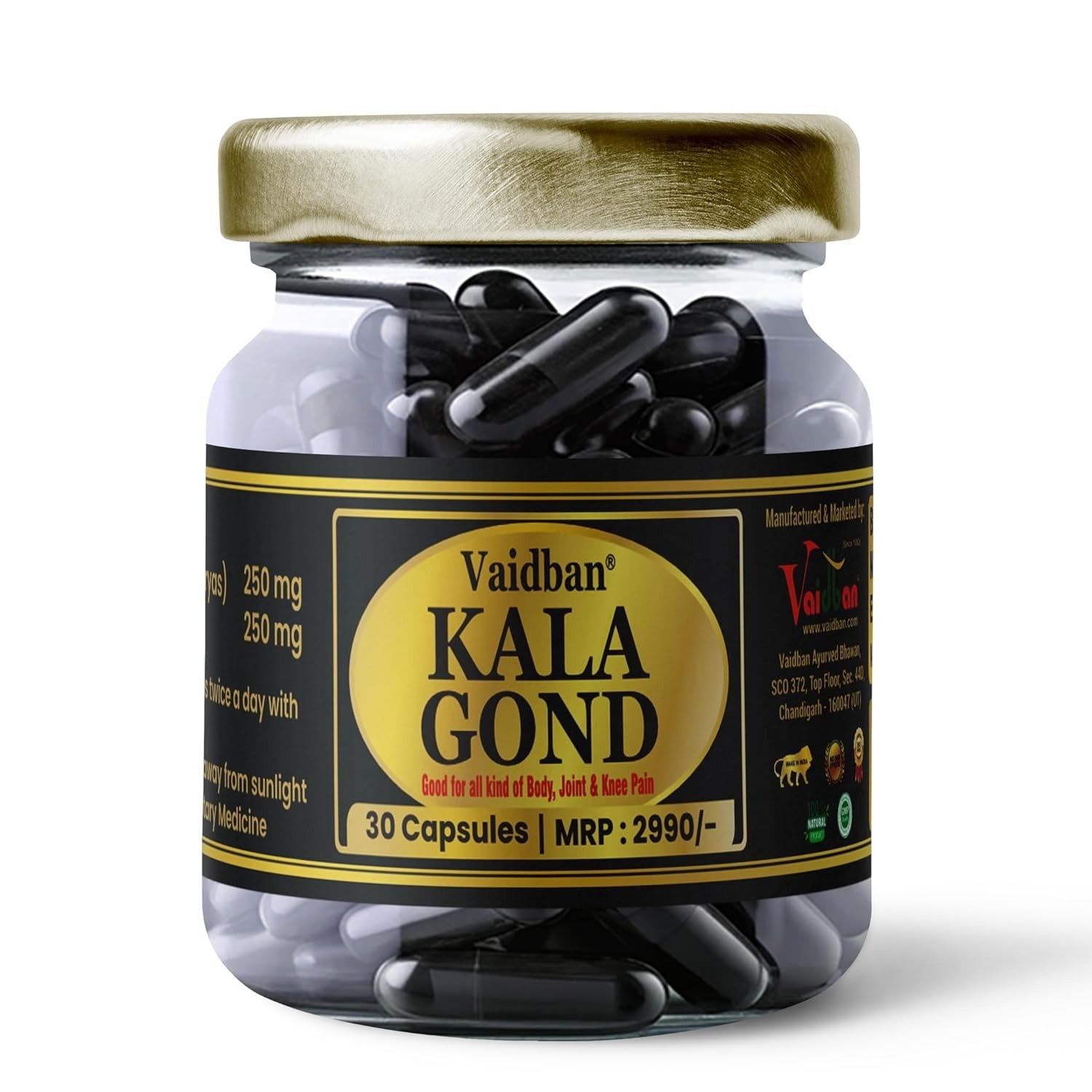 Vaidban Kala Gond Capsule - 30 Capsules