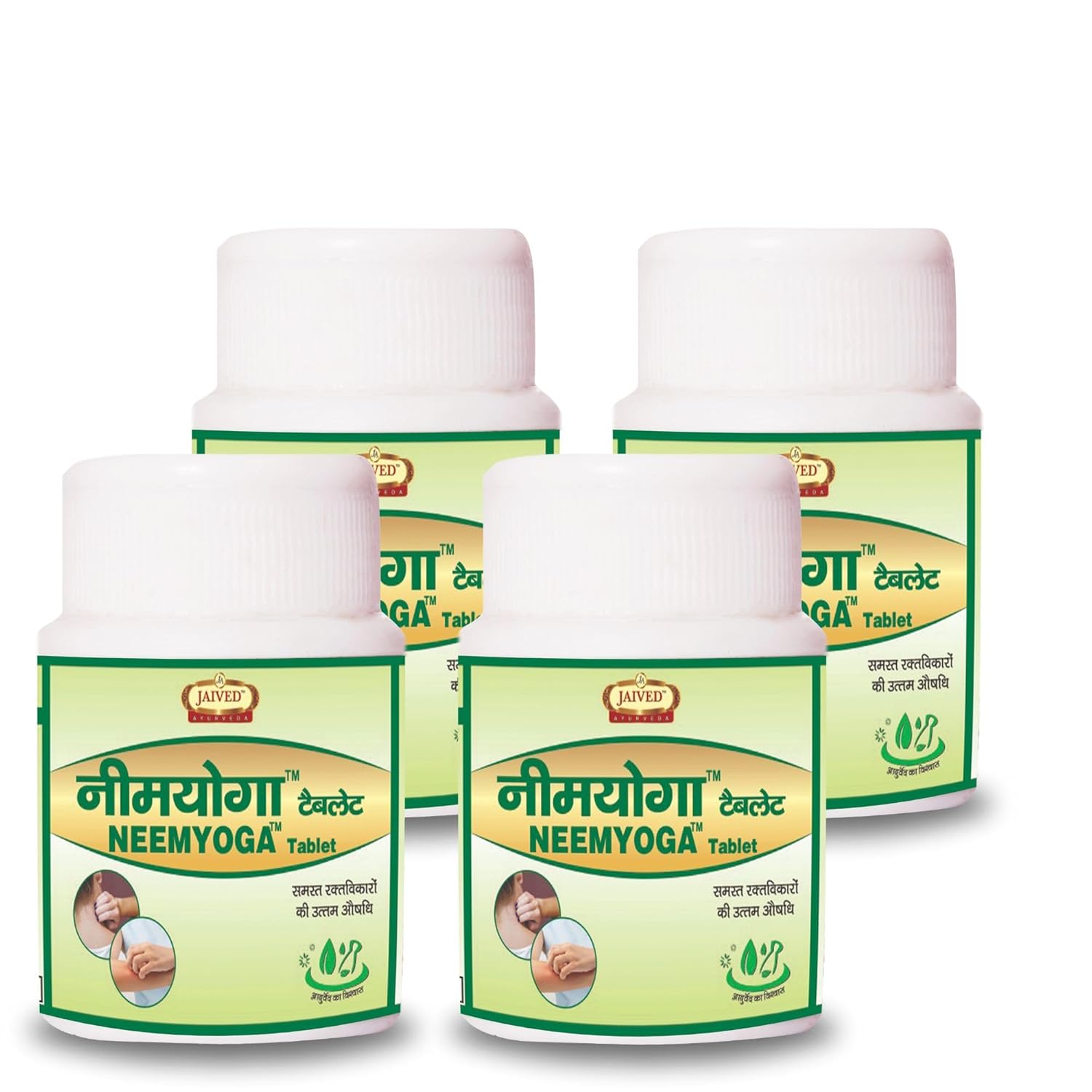 Jaived Ayurveda Neemyoga Tablets | Neem Infused for Skin Health & Immune Boost | 40 Tabs | Pack of 4