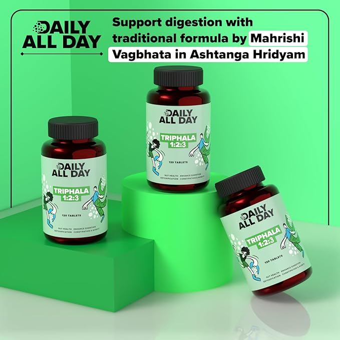 Daily All Day Triphala 1 2 3 Ratio Tablets - 120 tabs