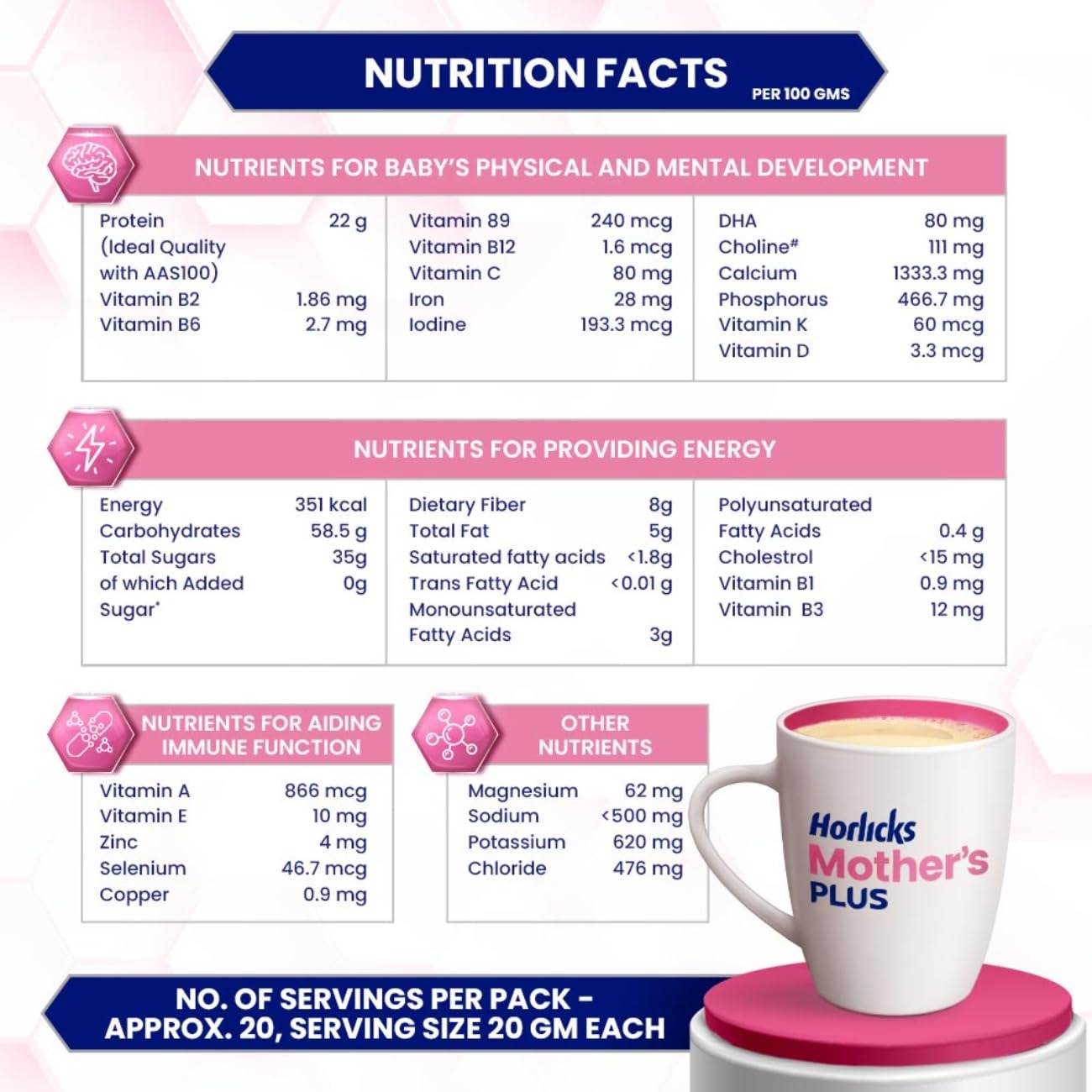Horlicks Mother's Plus Vanilla Health Drink - 400 gms