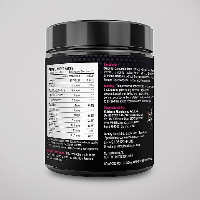 Healthoxide 10 Days Fat Burner - Weight loss powder - 200 gms