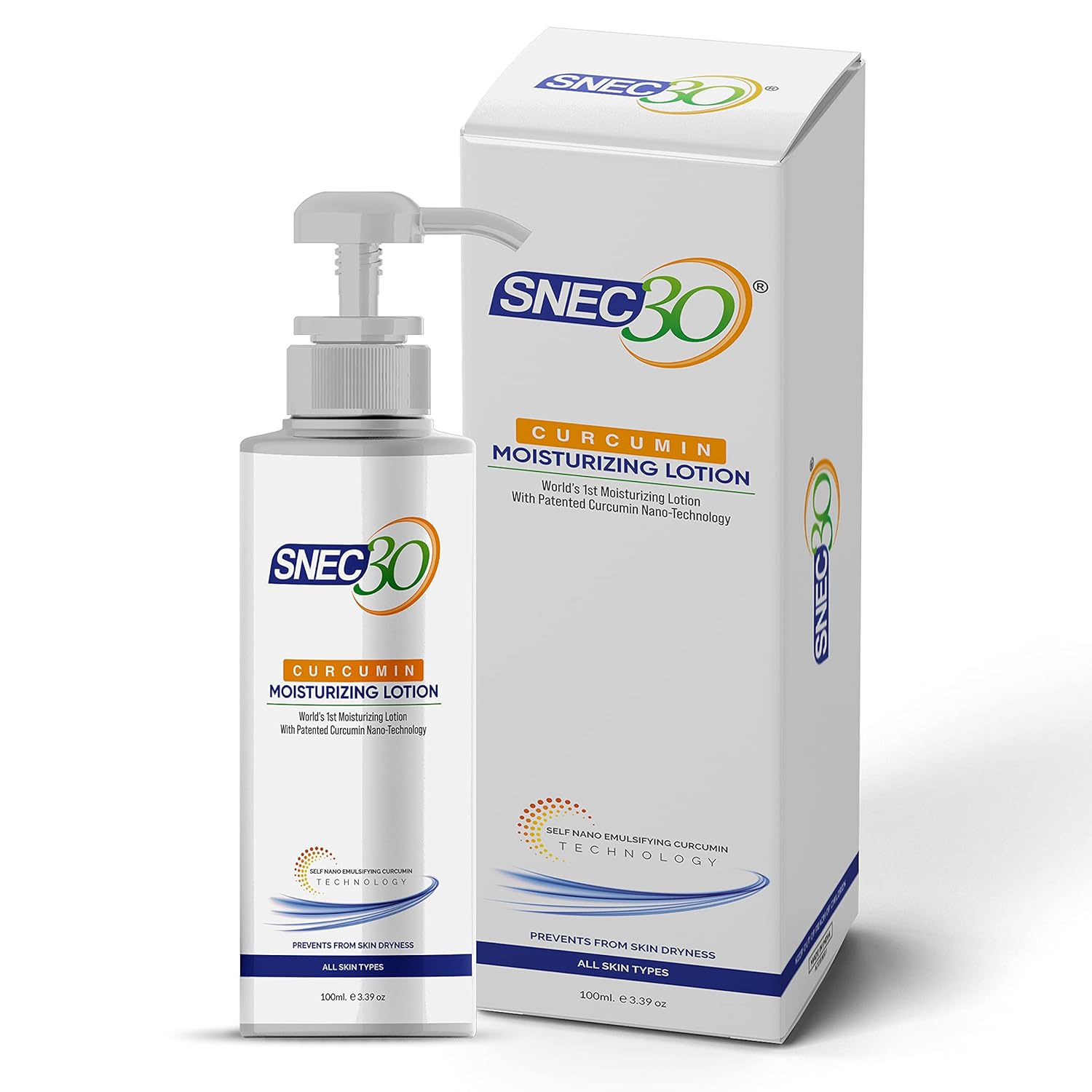 Snec30 Curcumin Non Sticky Moisturizing Lotion 100 Gms | Relieves Skin Rashes | Sun Burn | Infection| Redness and Itchiness