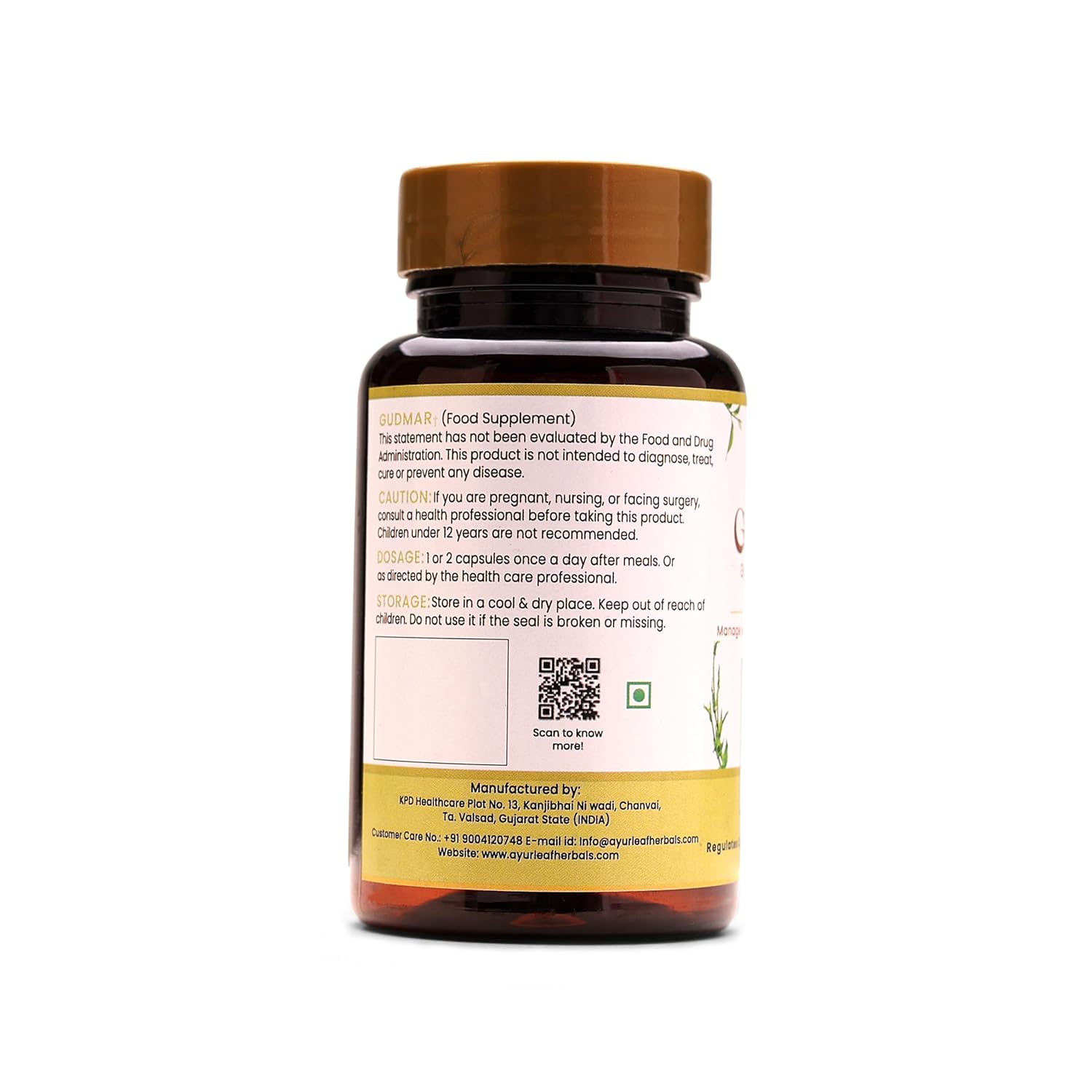 Ayurleaf Herbals Gokshura Tribulus - 500 Mg | Boosts Vitality & Stamina | 60 Caps | Pack of 2