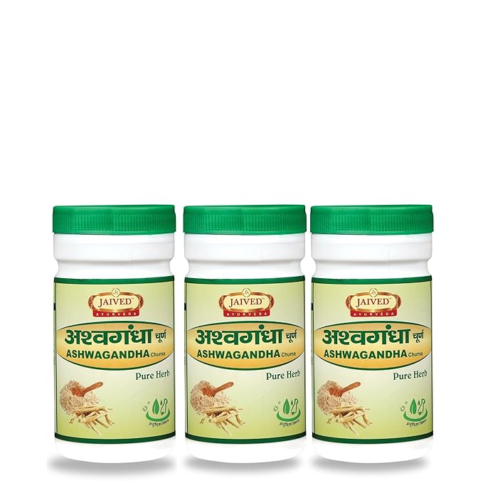 Jaived Ayurveda Ashwagandha Churna | Boosts Immunity, Relieves Stress | 100 Gms | Pack of 3