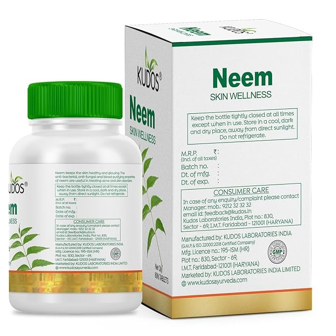 Kudos Neem Tablets Skin Wellness - 60 Tablets