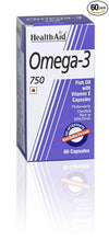 HealthAid Omega- 3 750mg Capsules - 60 Caps