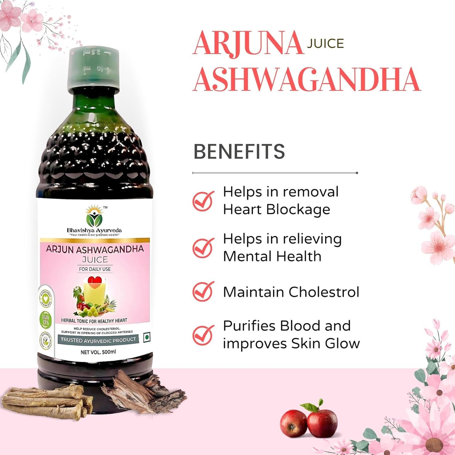 Bhavishya Ayurveda Arjun Ashwagandha Juice - 500 ml