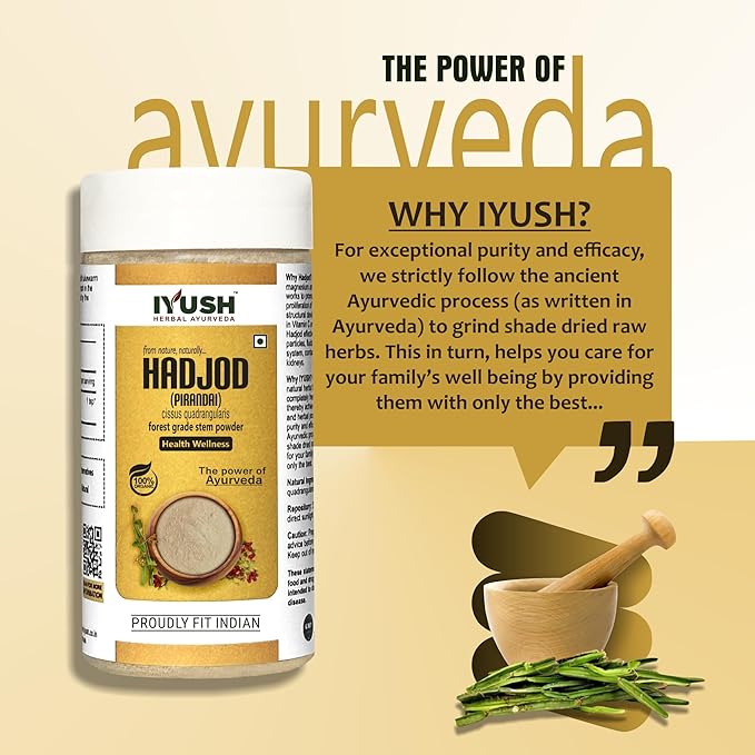 Iyush Herbal Ayurveda Hadjod Powder - 100 gms