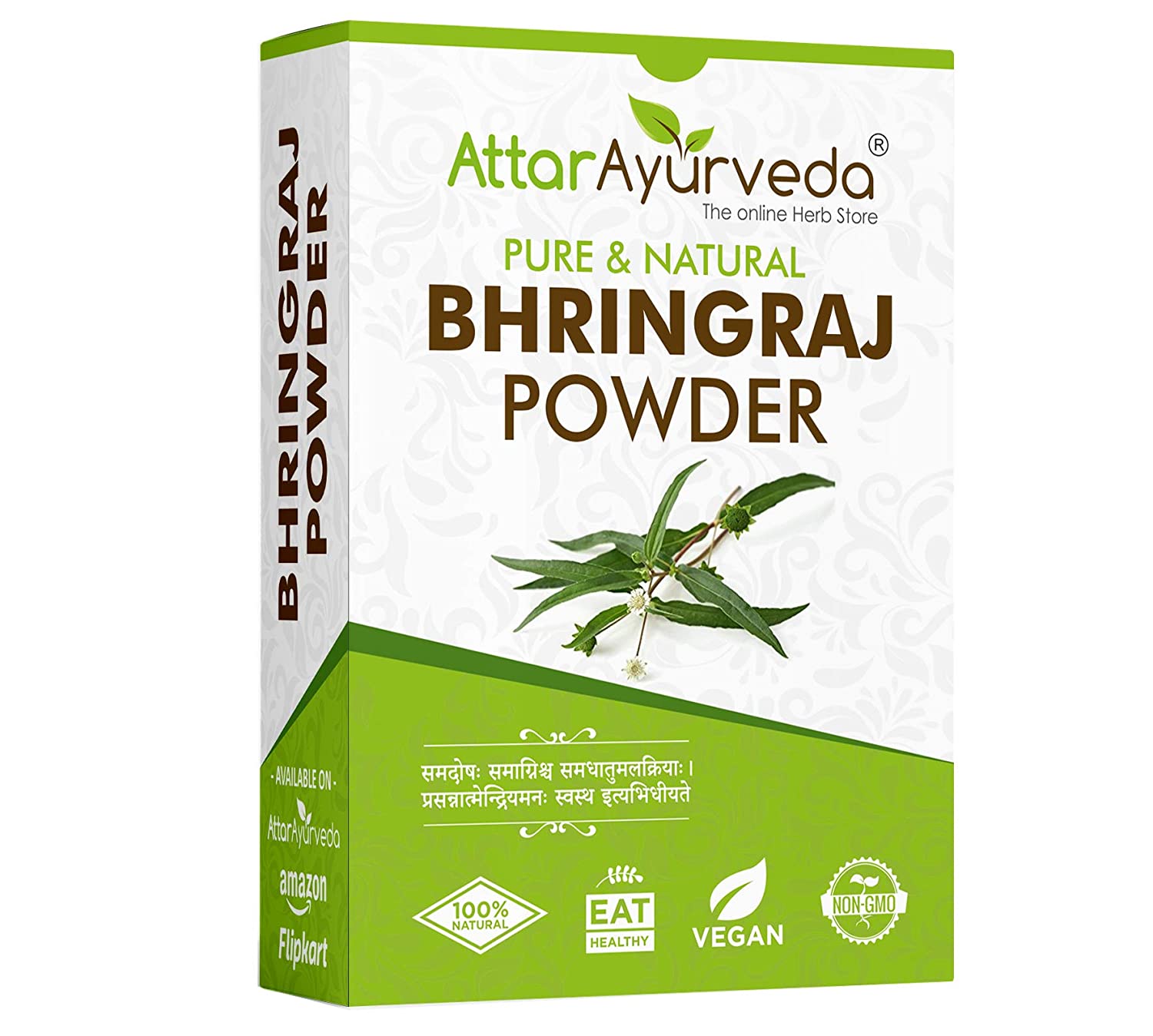 Attar Ayurveda Bhringraj Powder - 100 gms - Organic Wellnesses