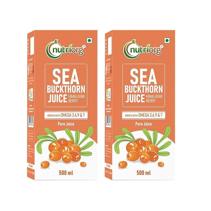 Nutriorg Sea Buckthorn Juice Himalayan Berry - 500 ml (Pack of 2)