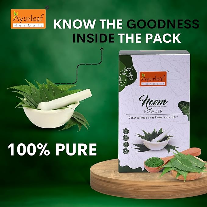Ayurleaf Herbals Neem Powder for Eating & Drinking Leaves Diabetes - 200 Gms