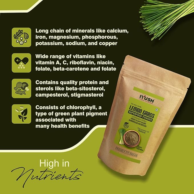 Iyush Herbal Ayurveda Lemon Grass Powder - 900 gms