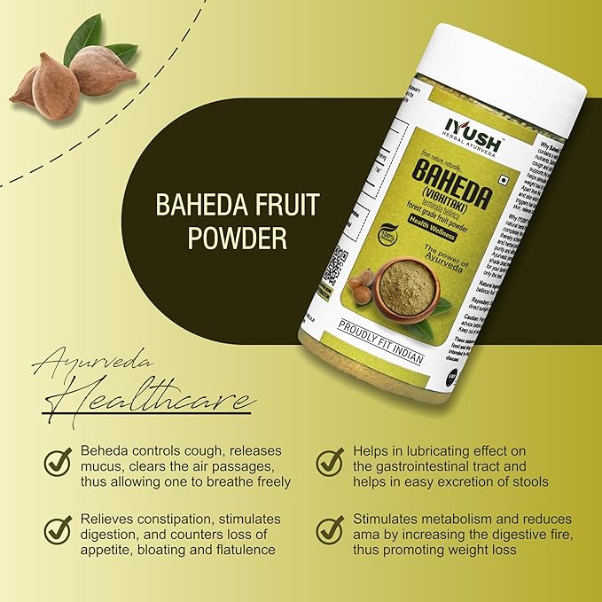 Iyush Herbal Ayurveda Baheda Powder - 100 gms