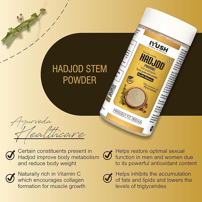 Iyush Herbal Ayurveda Hadjod Powder - 100 gms