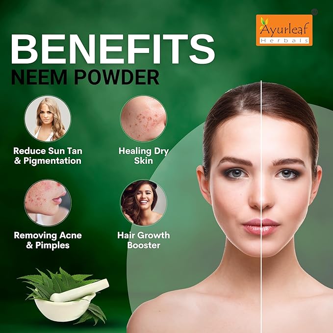 Ayurleaf Herbals Neem Powder for Eating & Drinking Leaves Diabetes - 200 Gms
