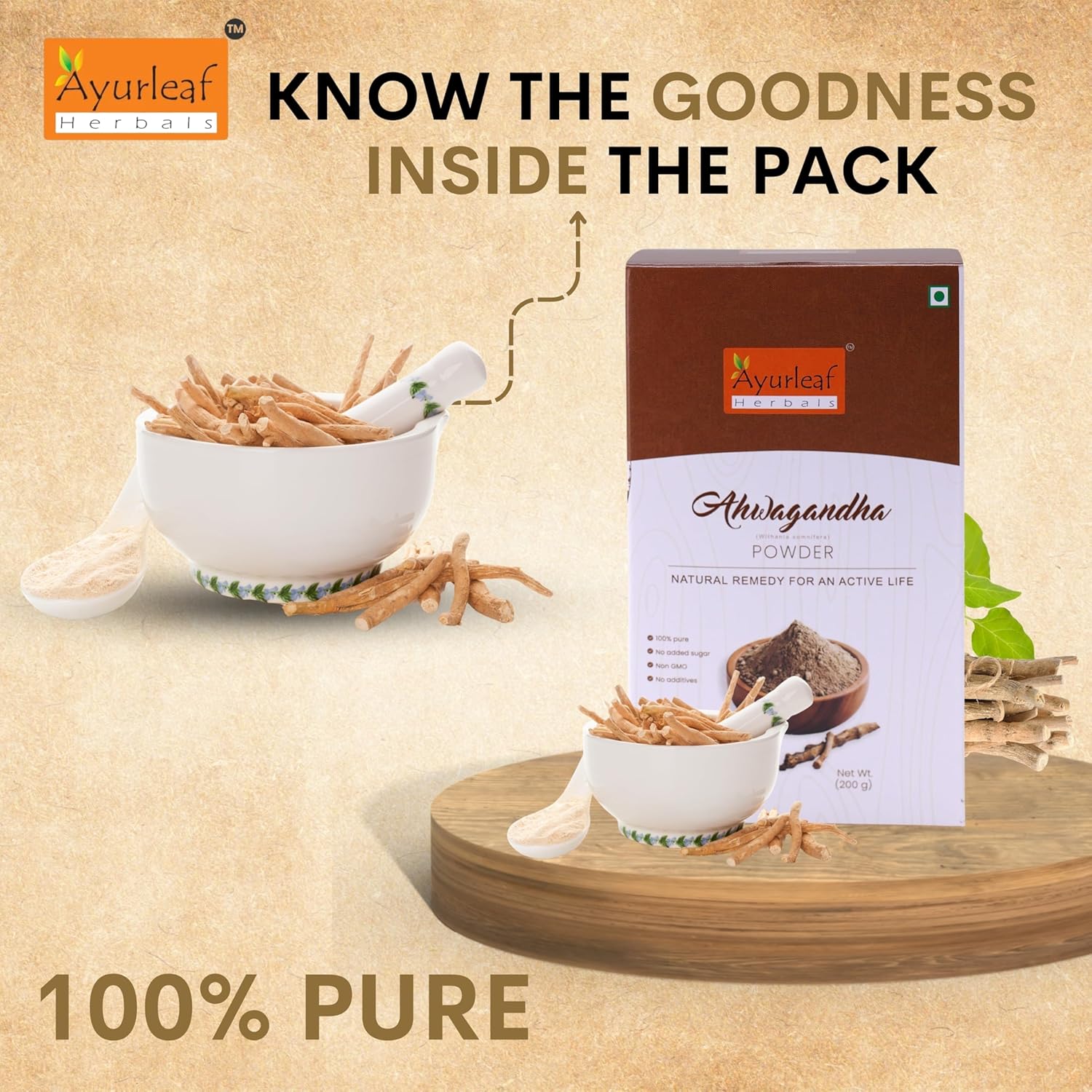 Ayurleaf Herbals Ashwagandha Powder - 200 Gms