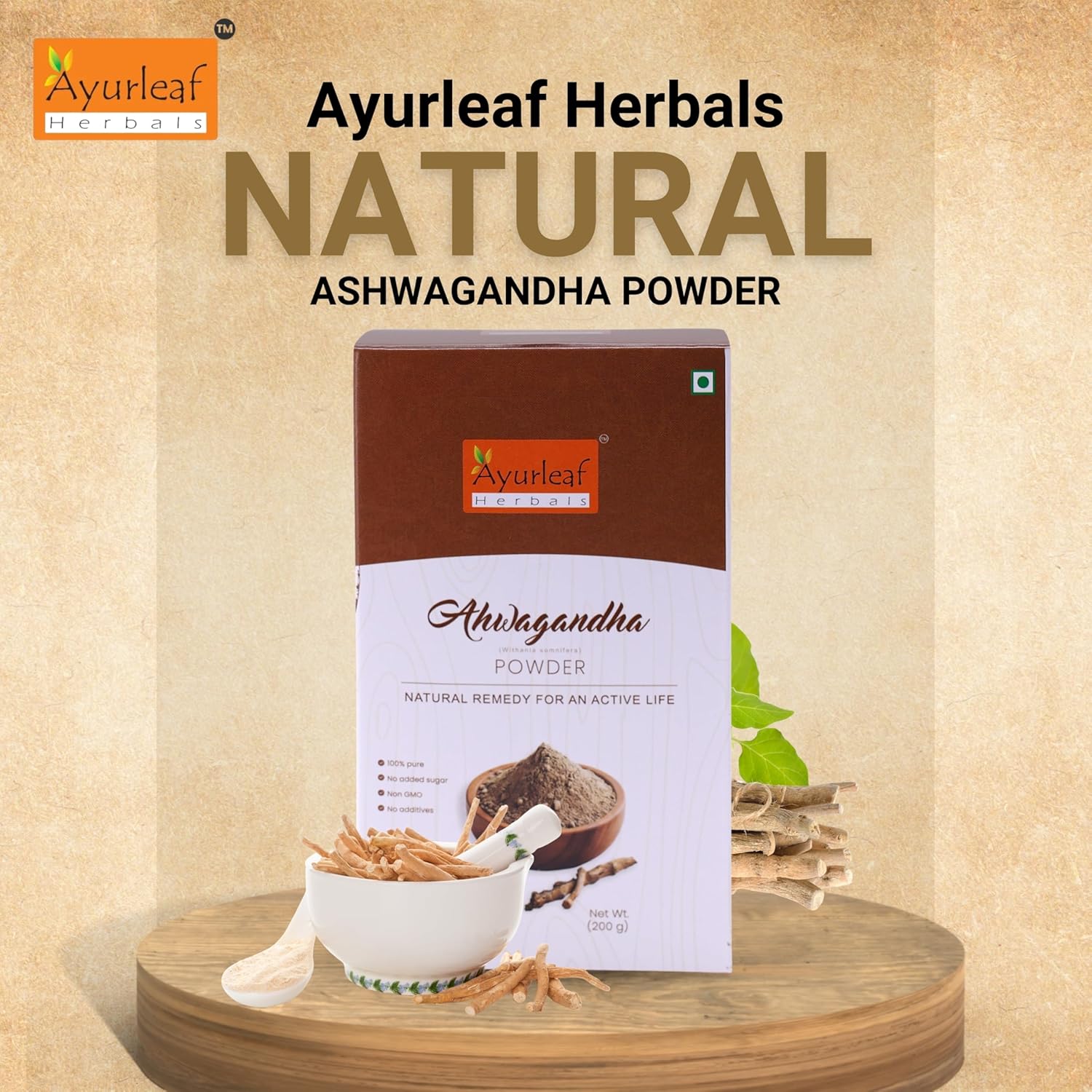 Ayurleaf Herbals Ashwagandha Powder - 200 Gms