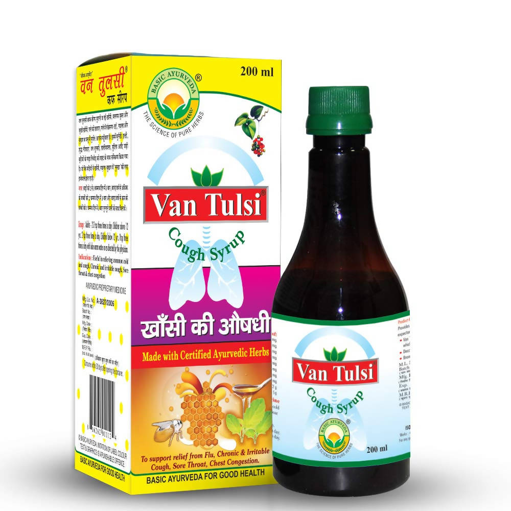 Basic Ayurveda Van Tulsi Syrup - 200 ml - Organic Wellnesses